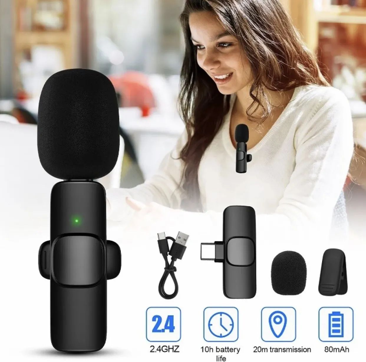 Wireless-K8-Microphone-for-Android-Type-C-HD-Audio